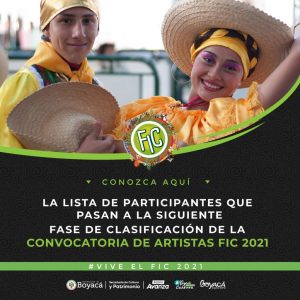 Lee más sobre el artículo Conozca la lista de participantes que pasan a la fase de calificación de la convocatoria #ViveElFic2021 viernes, octubre 8th, 2021