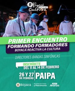 Lee más sobre el artículo “Formando Formadores”, un encuentro dirigido a directores de agrupaciones de cuerdas típicas y bandas sinfónicas en los municipios boyacenses