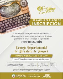 Lee más sobre el artículo Boyacá elegirá consejeros departamentales de literatura