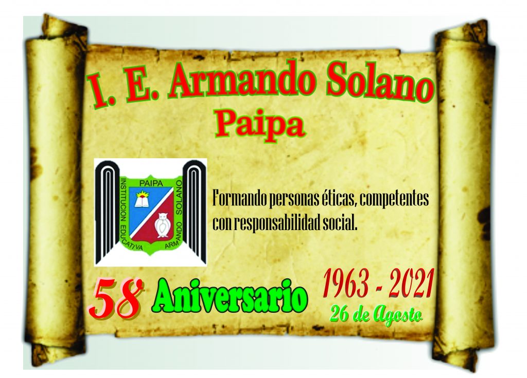 Institución educativa Armando Solano cumple 58 años de labores académicas 